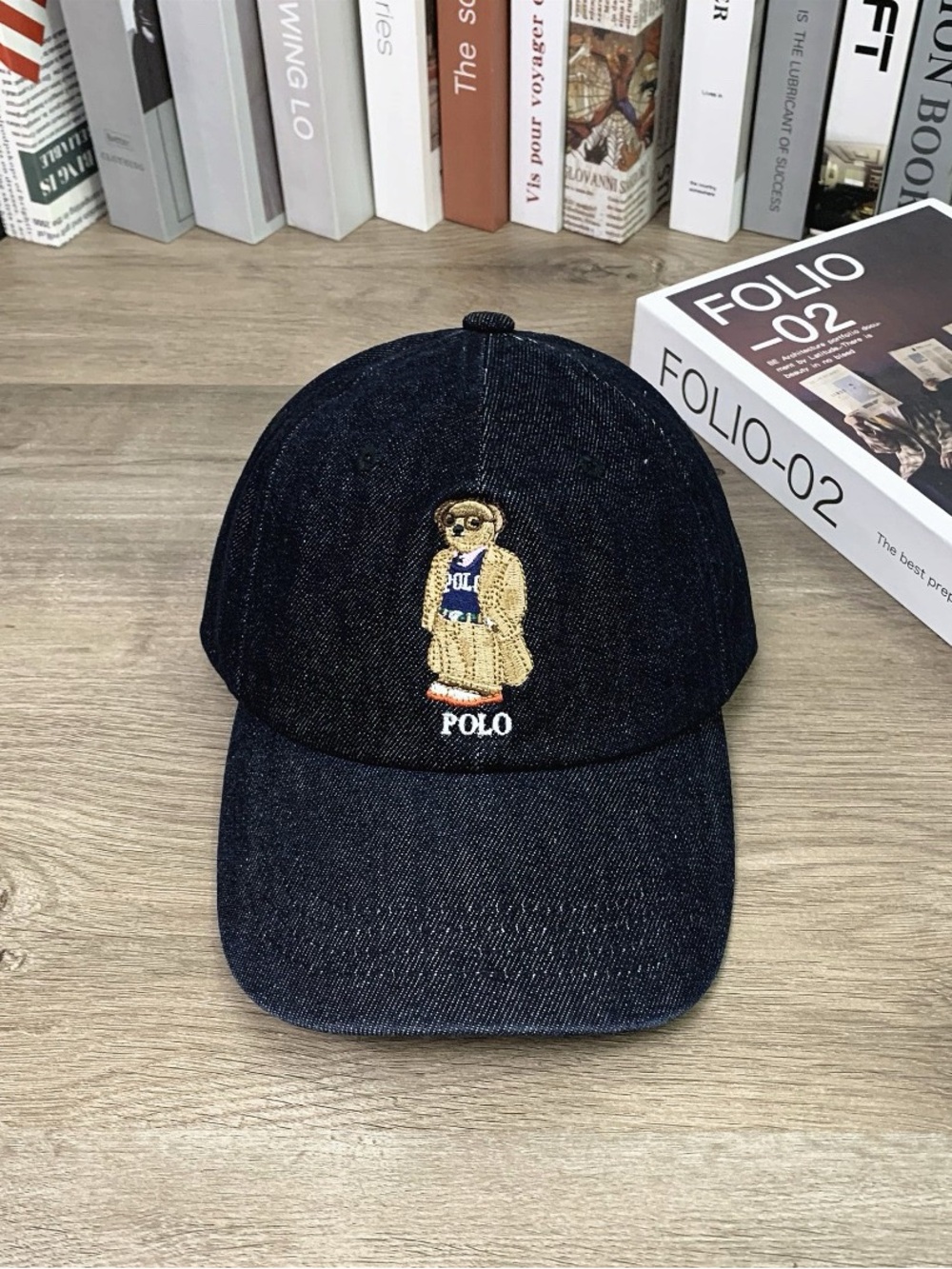 Polo by Ralph Lauren Dark Navy Denim Bear Baseball Cap